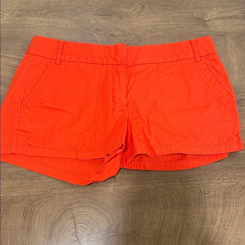 J. Crew High-Rise Orange Cotton Shorts